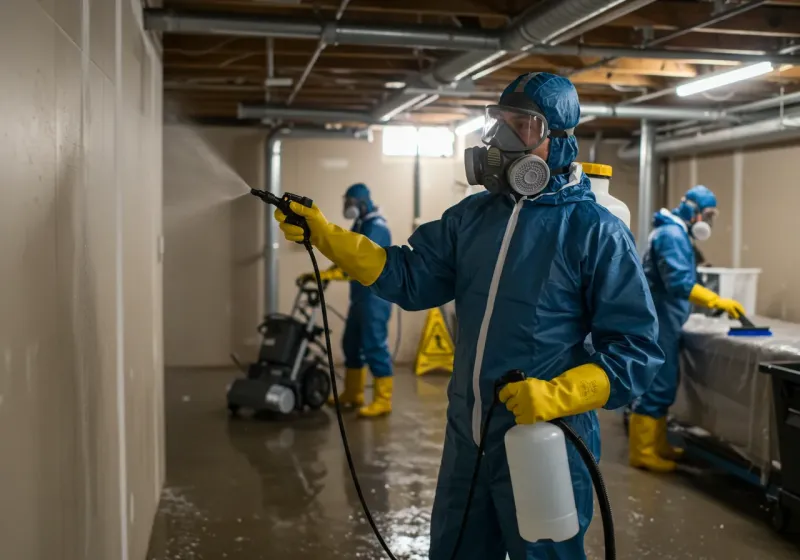 Basement Sanitization and Antimicrobial Treatment process in Woodbourne, PA